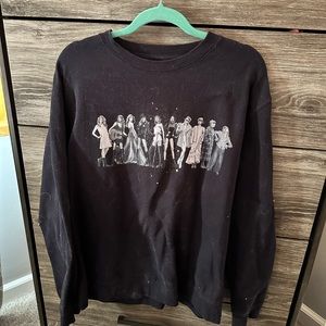 OFFICIAL RARE Taylor Swift Eras Sweatshirt Midnights Blue Large Crewneck